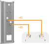 Mimosa-N5-45x2 N5-X45x2 4.9-6.4 GHz 45 Deg Sector Antenna, 19 dBi gain, 2 Port Sector Antenna