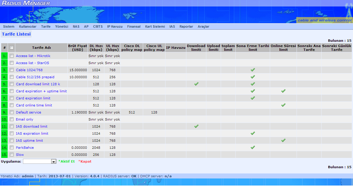 RadiusManager-CS RADIUS MANAGER YAZILIM LISANSI - CS SINIRSIZ KULLANICI