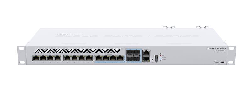 CRS312-4CPlus8XG-RM Cloud Router Switch 312-4CPlus8XG 4 Port Combo 10Gbit SFP+ Eth , 8xPort 1G/2.5G/5G/10G Eth L5