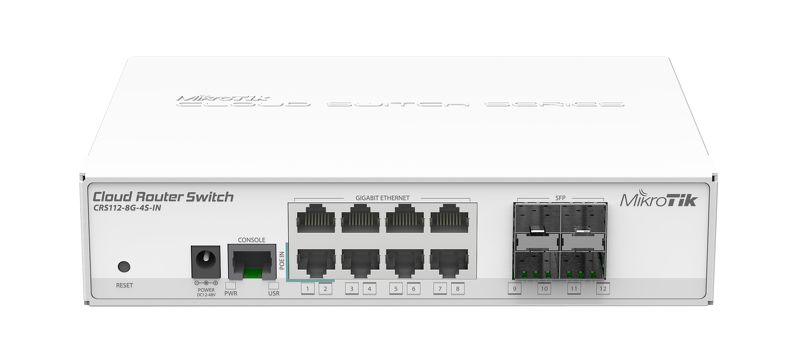 CRS112-8G-4S-IN Cloud Router Switch 112-8G-4S-IN Layer3, 8x Gbit Lan ,4xSFP,Switch,LCD,L5