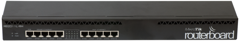 RB2011iL-RM Mikrotik 2011iL-RM, 5xLAN, 5xGbit LAN, RouterOS L4, 1U rackmount