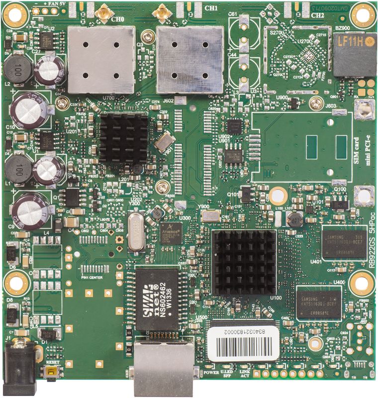 RB911G-5HPacD Mikrotik RB911G-5HPacD 1xGigabit LAN, 5Ghz 802.11a/c 2x2 Wifi, 2xMMCX Conn, L3