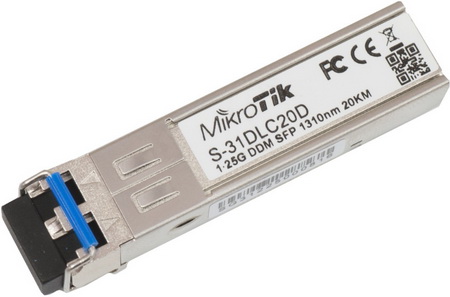 S-31DLC20D Mikrotik S-31DLC20D SFP modül, 1 Gbit ,Single Mod(SM), 1.25G,20km 1310nm