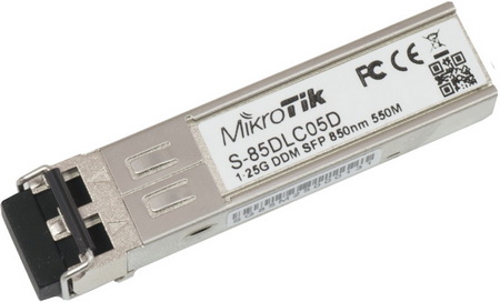 S-85DLC05D Mikrotik S-85DLC05D, SFP Modül, 1 Gbit Multi Mod(MM) 1.25G MM 550m 850nm