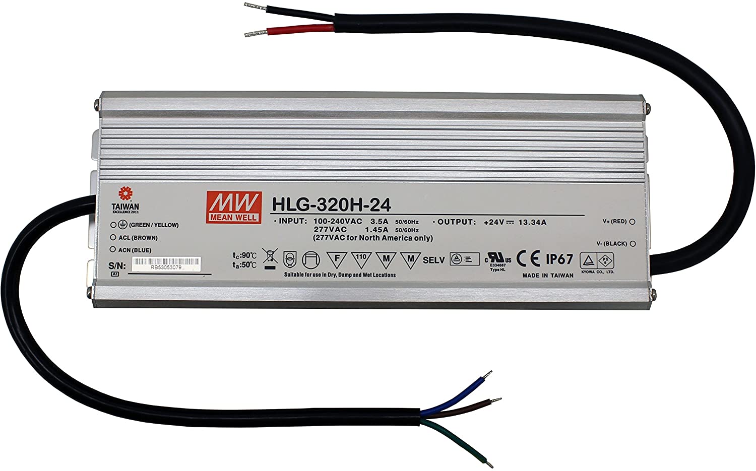MW-HLG-320H-24 MEANWELL HLG-320H-24 320W IP67 - (24V, 13.34A) Outdoor
