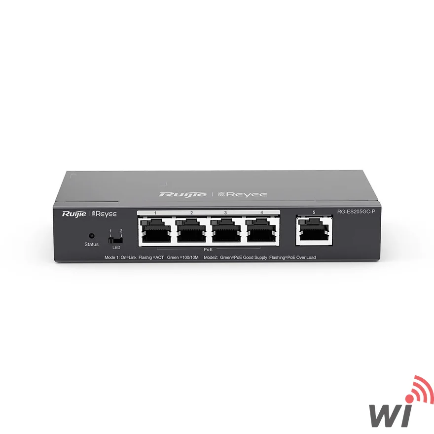 RG-ES205GC-P 5 Port Gigabit Smart Poe Switch