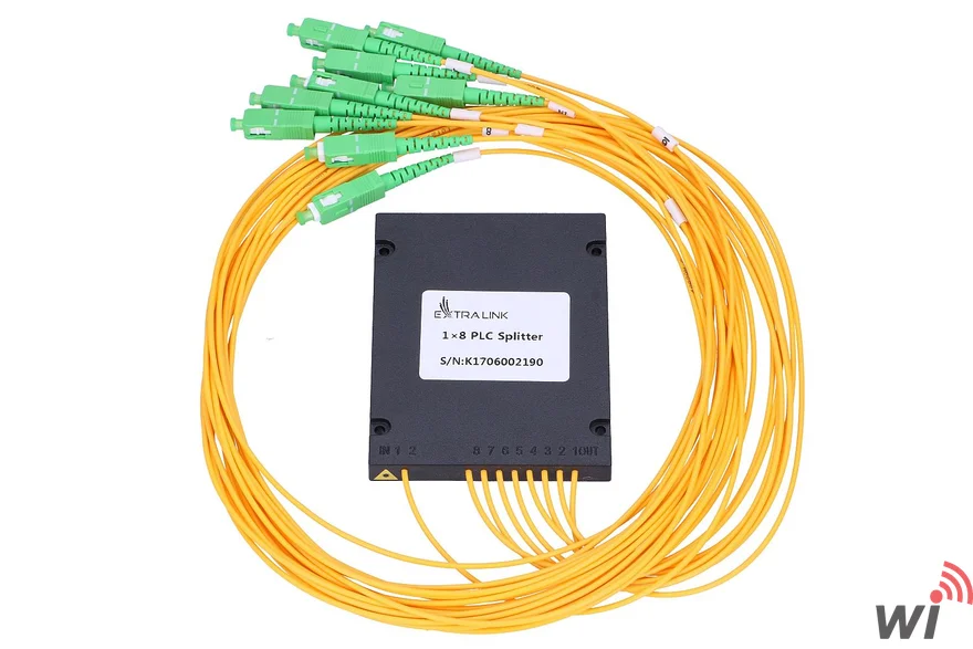 1:8 PLC SPLITTER SC/APC 2.0MM 1.5M G657A ABS GPON SPLITTER 1/8 PRIZM