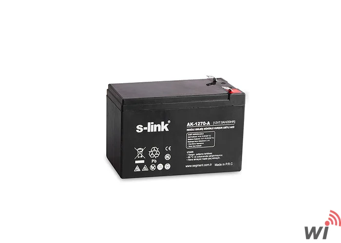 S-link AK-1270-A 12V 7Ah 2Kg Kuru Akü