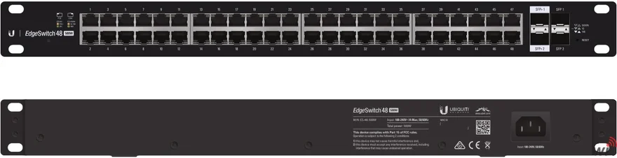 UBNT Ubiquiti EdgeSwitch ES-48-500W  48 Port Gigabit - 2 SFP + 2SFP+ Yönetilebilir PoE+