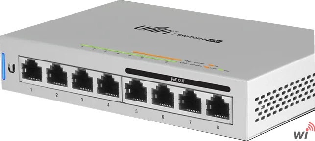 Unifi PoE+ Switch 8 Port ,SFP , 60W