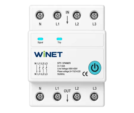 WINET WN-NL4PW WiFi Akıllı 3 Faz Rölesi