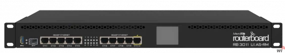 Mikrotik RB3011UiAS-RM  1U ,  1.4 Ghz 2x Cpu  , 1GB Ram