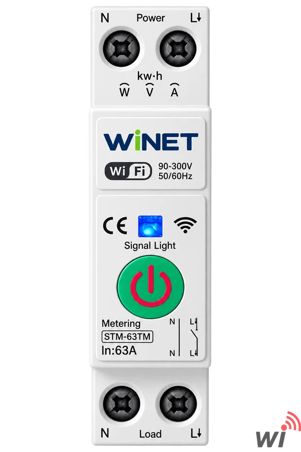 WINET STM-63TM WiFi Akıllı Enerji Ölçüm Rölesi | Tuya Smart | 63A