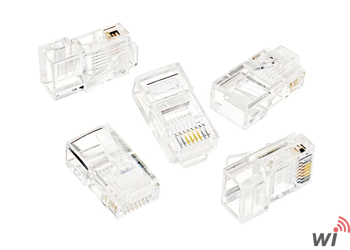 RJ-45 100 Lü Paket CAT-6 Konnektör Plastik