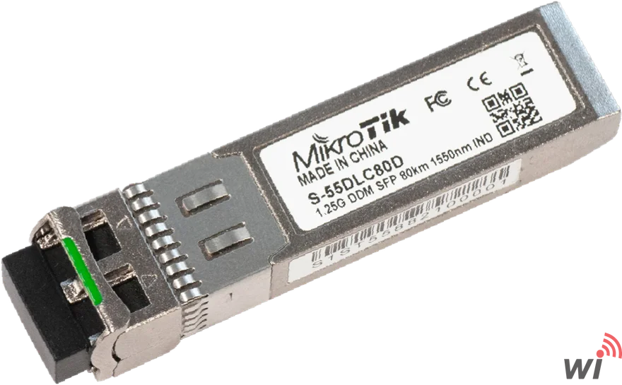 Mikrotik S-55DLC80D 80KM SFP Fiber Modül Single Mod