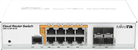 Cloud Router Switch CRS112-8P-4S  Poe ,Fiber Switch