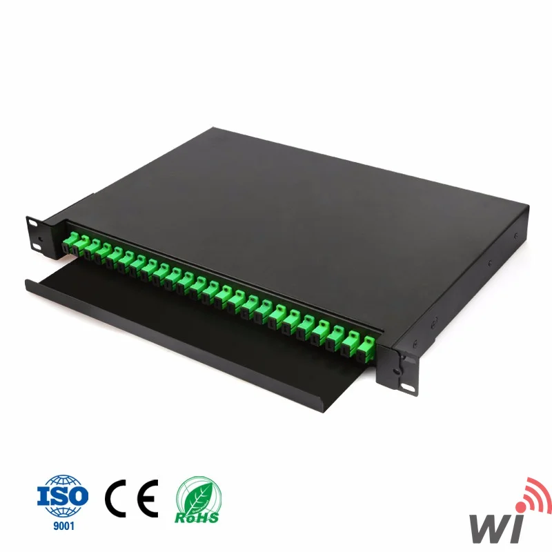 24 Core SC-APC Hazır Panel - 1U Rack