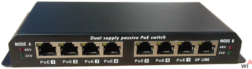 WINET POE SWITCH 8-7 PORT 24V 90W POWER SUPPLY