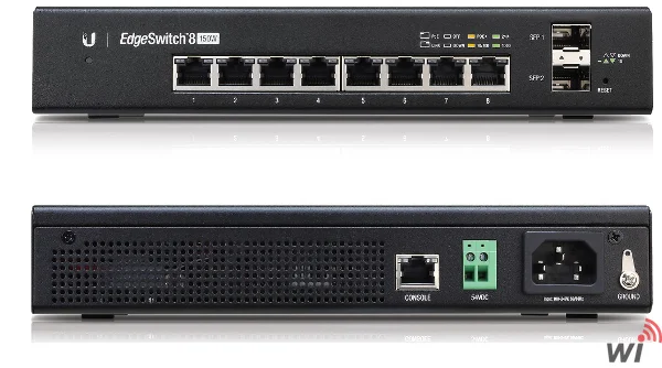 UBNT Ubiquiti EdgeSwitch ES-8-150W  8 Port Gigabit - 2 SFP  Yönetilebilir POE+